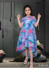 Blue And Pink Arya GINNI Latest Heavy One pis fancy Party Wear Georgette Digital print And Kansai Elastic Work Children Wear Collection GINNI 04